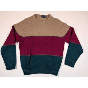 Gant The Rugger Crewneck Sweater Men's Medium 100% Shetland Wool Vintage